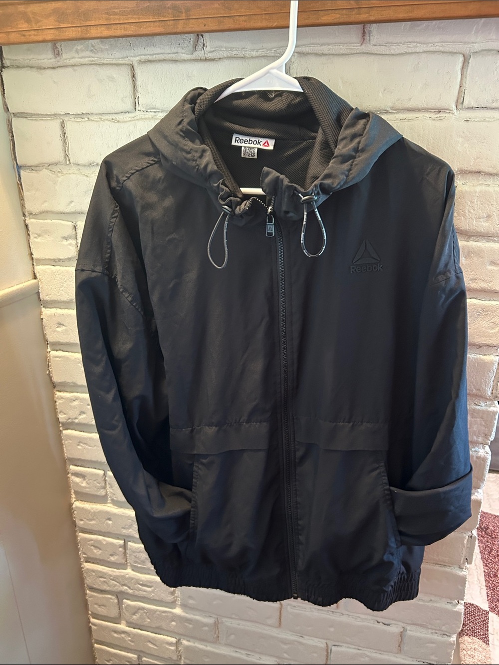 Reebok Black Hooded Windbreaker